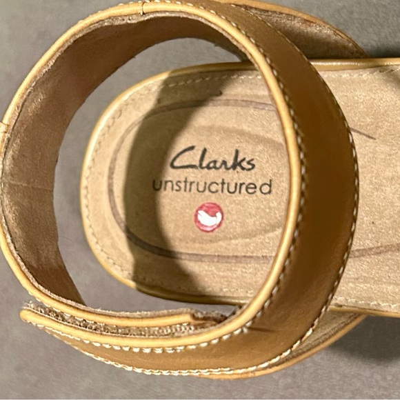Clarks Unstructured Adjustable Strap Strap Wedge Sandals. Size 7 1/2 - Picture 8 of 11